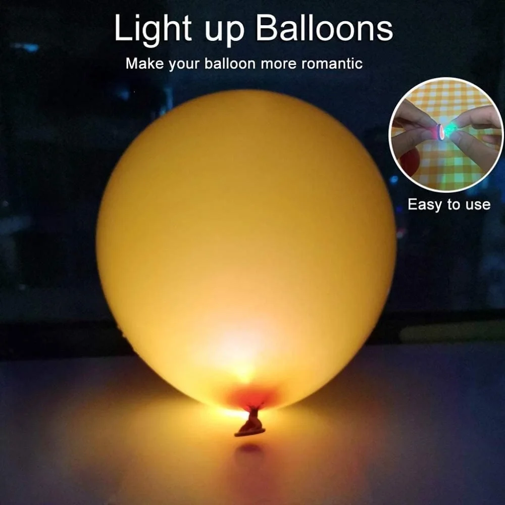 LED balloon lights warm white 100 pack round